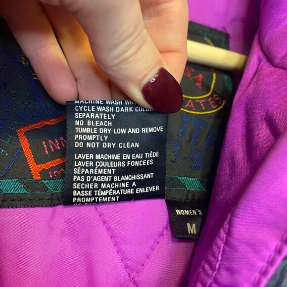 Vintage Women's Innsbruck Full Zip Ski Jacket Aztec Embroidered Size M Belted - Picture 3 of 8